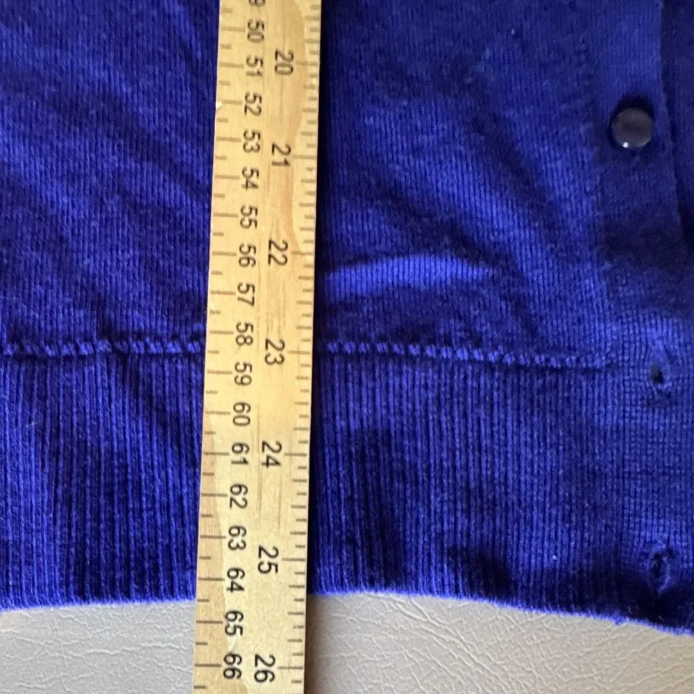 Banana Republic Men’s V-Neck Cardigan Sweater XL Blue Merino Wool Knit